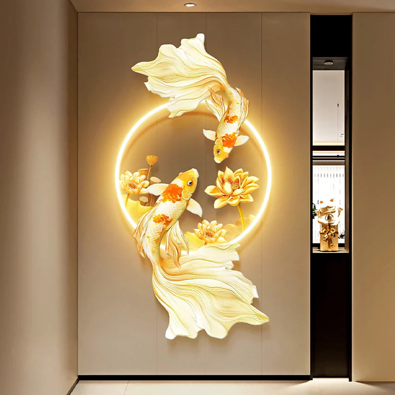 LumiKoi™ – Illuminated Wall Art with Serene Flow