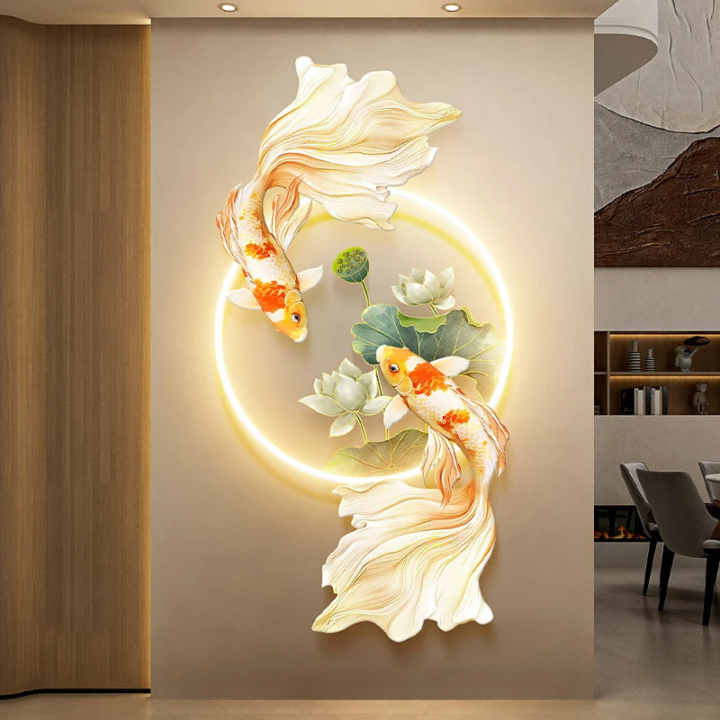 LumiKoi™ – Illuminated Wall Art with Serene Flow