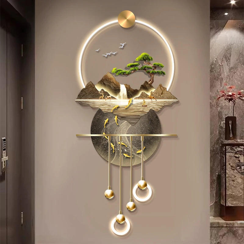 AquaAura™ – Cascading Waterfall LED Wall Art