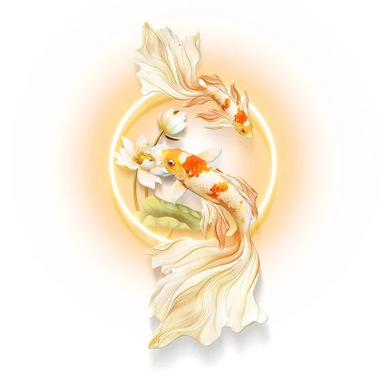 LumiKoi™ – Illuminated Wall Art with Serene Flow