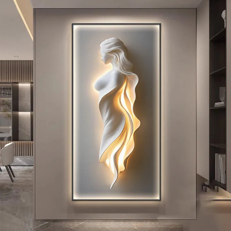 AuraForm™ – LED-Lit Abstract Corridor Wall Decor