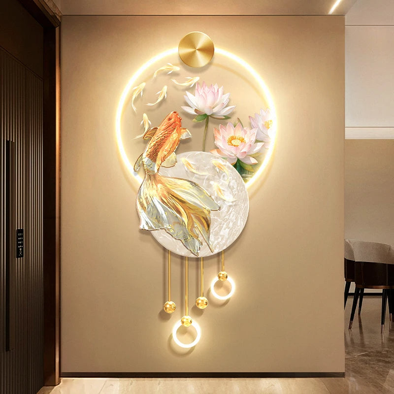 AquaNine™ – Nine Koi LED Harmony Wall Art