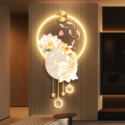 AquaNine™ – Nine Koi LED Harmony Wall Art