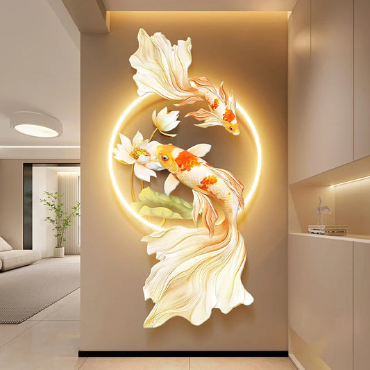 LumiKoi™ – Illuminated Wall Art with Serene Flow