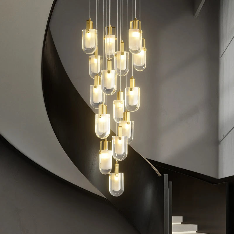CrystalAura™ – Postmodern Copper & Crystal Chandelier