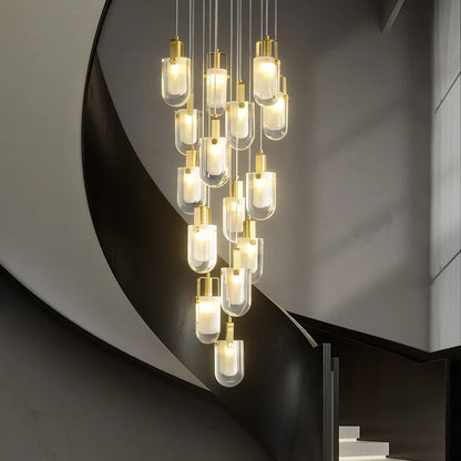 CrystalAura™ – Postmodern Copper & Crystal Chandelier