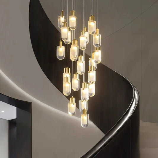 CrystalAura™ – Postmodern Copper & Crystal Chandelier