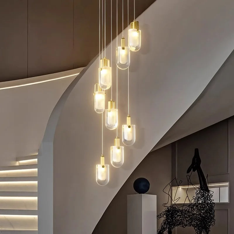 CrystalAura™ – Postmodern Copper & Crystal Chandelier