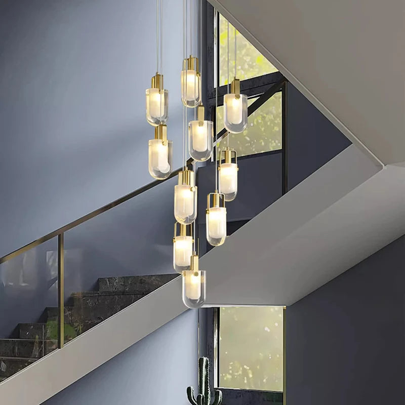 CrystalAura™ – Postmodern Copper & Crystal Chandelier