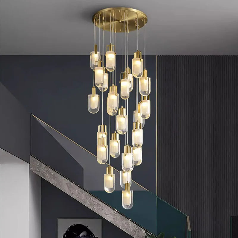 CrystalAura™ – Postmodern Copper & Crystal Chandelier