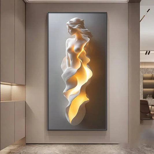 AuraForm™ – LED-Lit Abstract Corridor Wall Decor