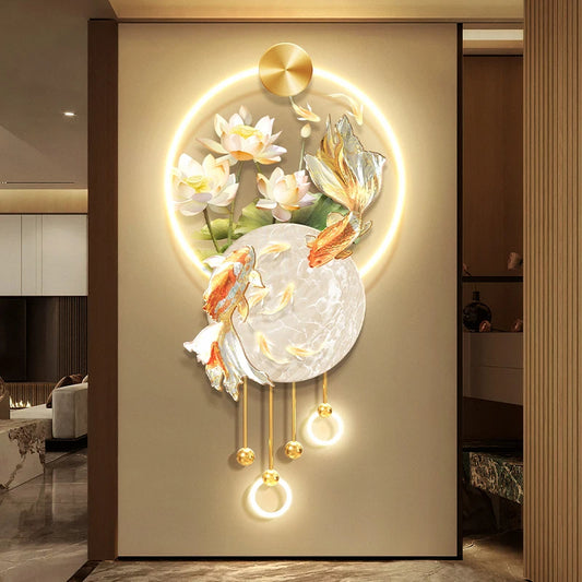 AquaNine™ – Nine Koi LED Harmony Wall Art